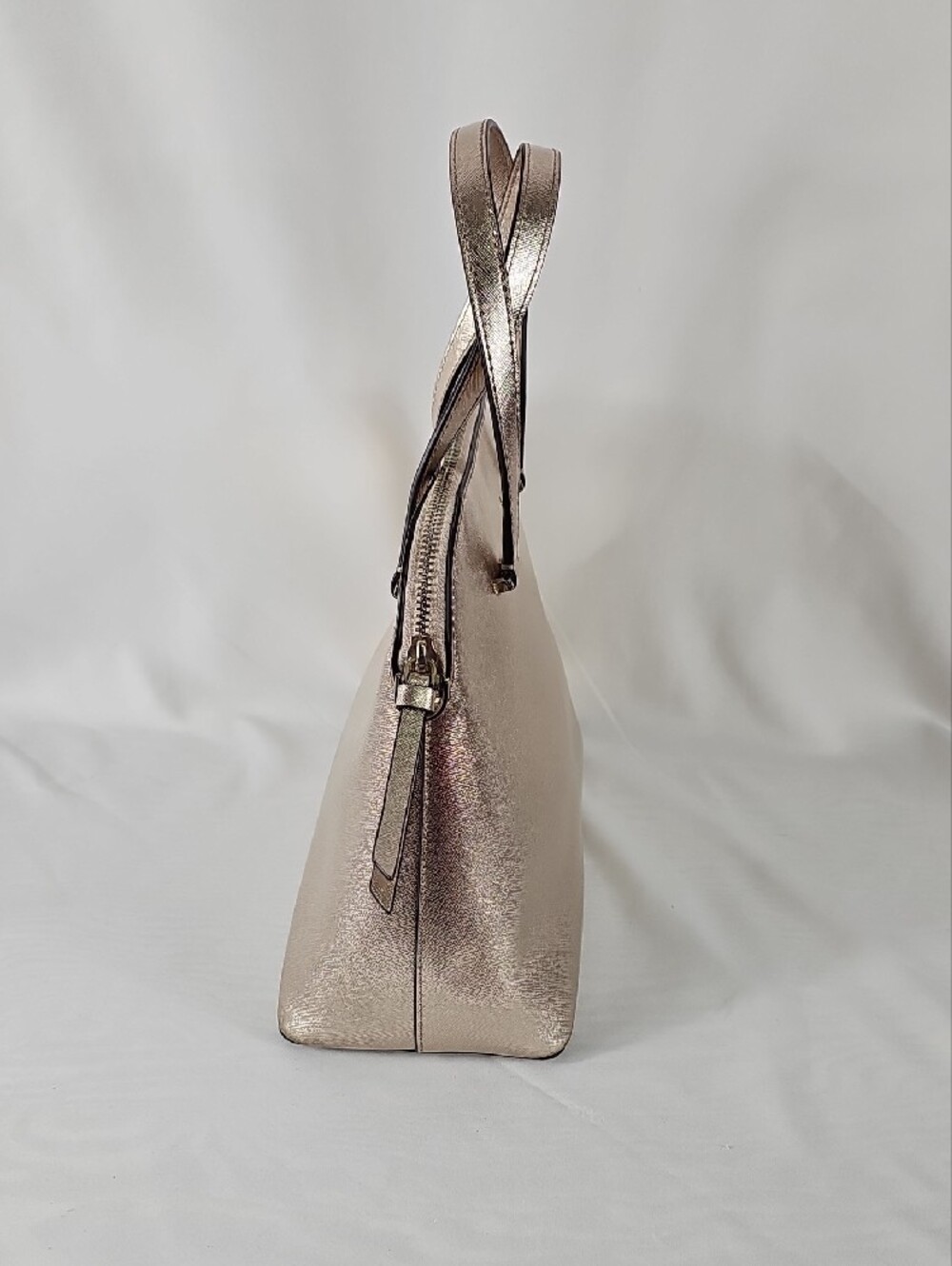 kate spade Metallic Rose Gold Dome Satchel Handbag - Picture 3 of 13